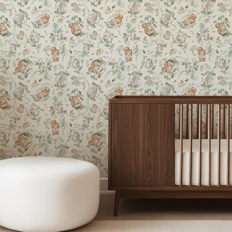 Woodland Whimsy Wallpaper - Enchanting Animals & Nature-Inspired Wallcovering