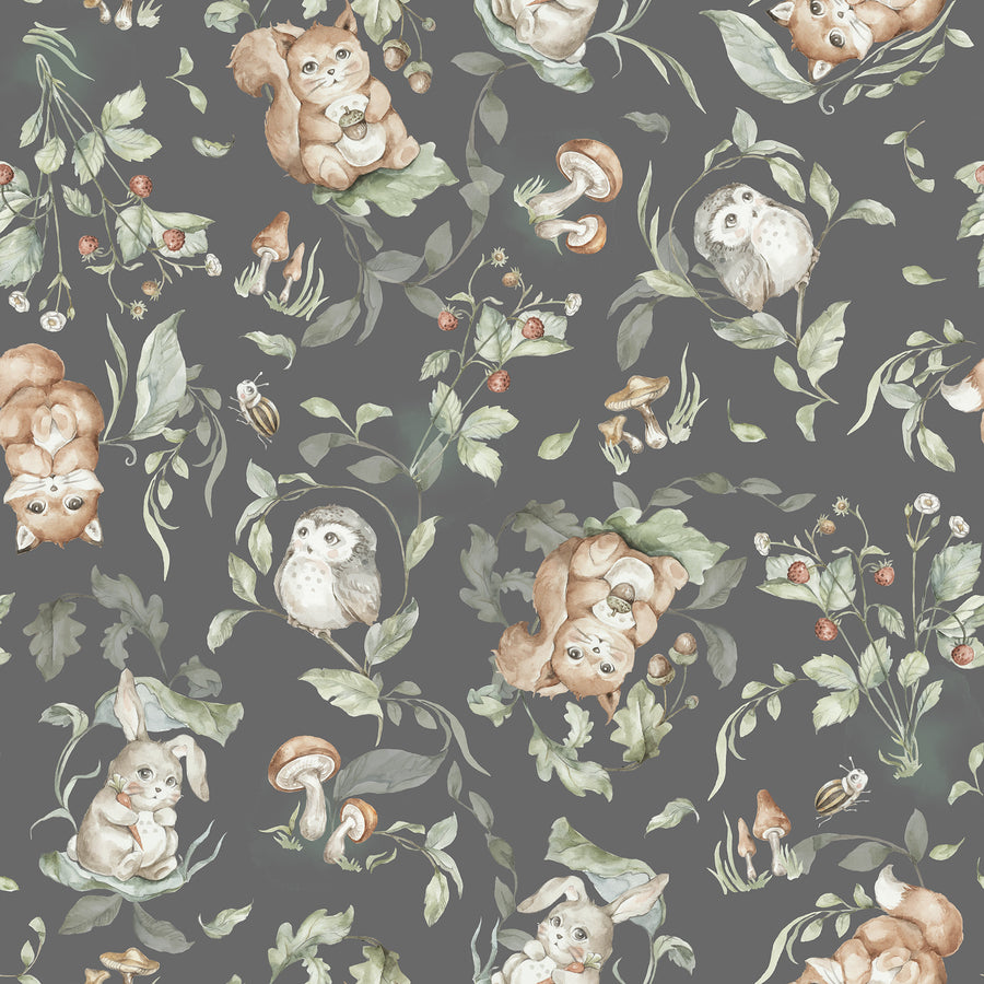 Nursery Woodland Wallpaper - Peel & Stick and Traditional