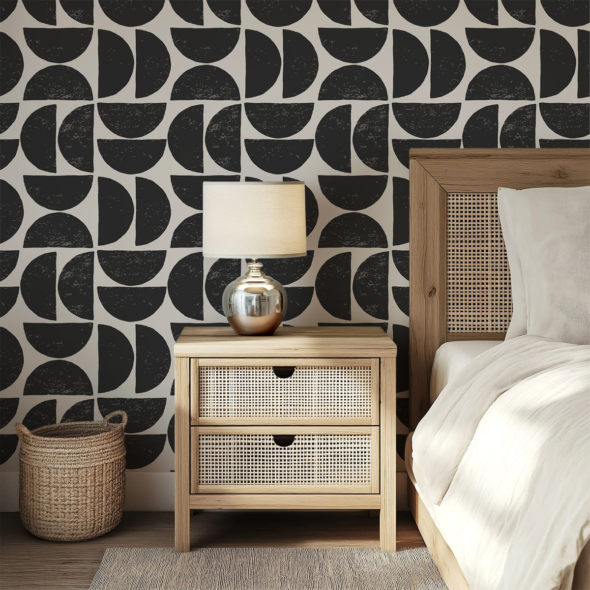 black and white designer wallpaper