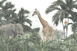 Jungle Mural Wallpaper - Lifelike Animals & Lush Foliage