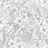 Elysian Hand-Drawn Tropical Wallpaper