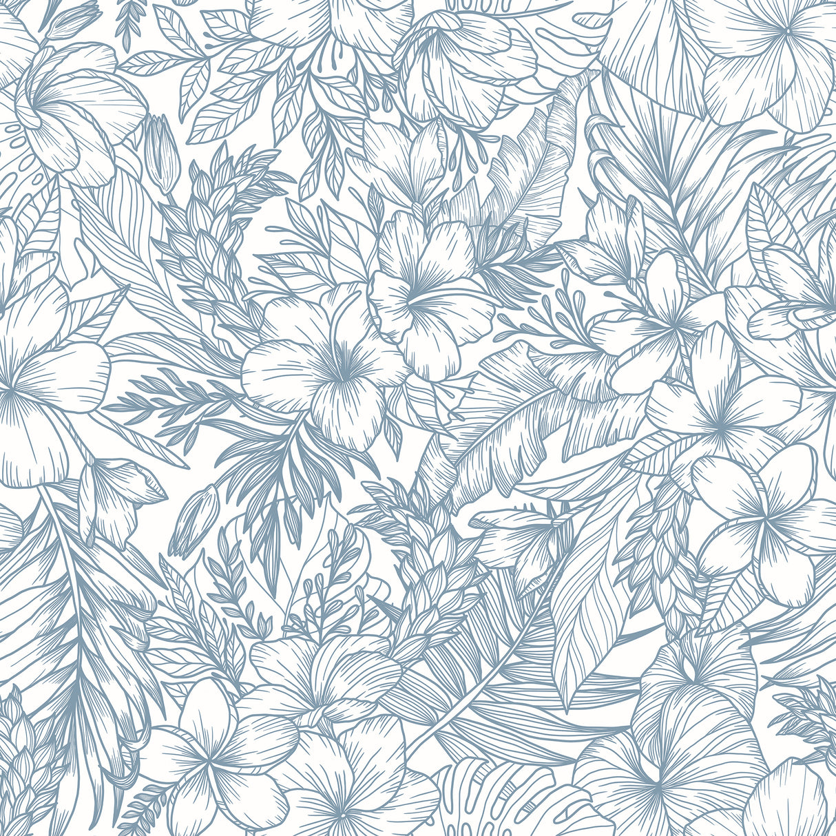 Elysian Hand-Drawn Tropical Wallpaper