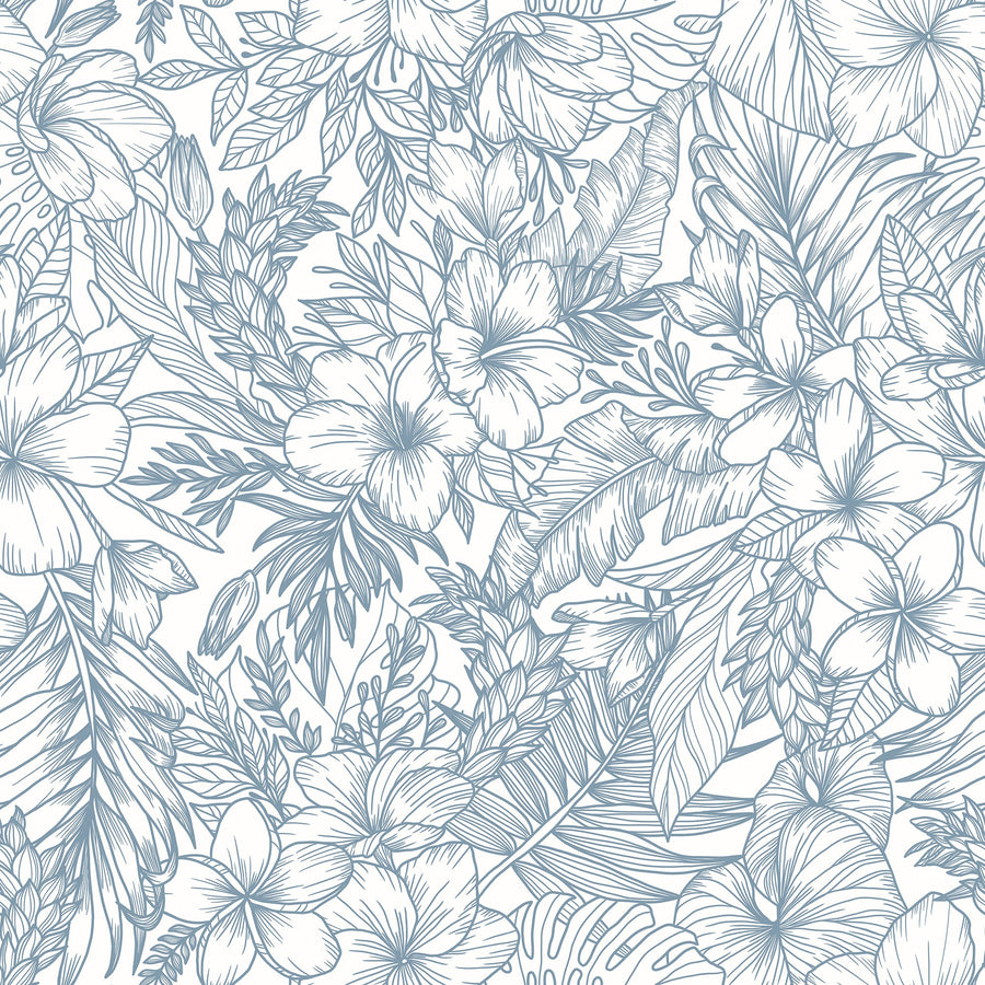 Elysian Hand-Drawn Tropical Wallpaper