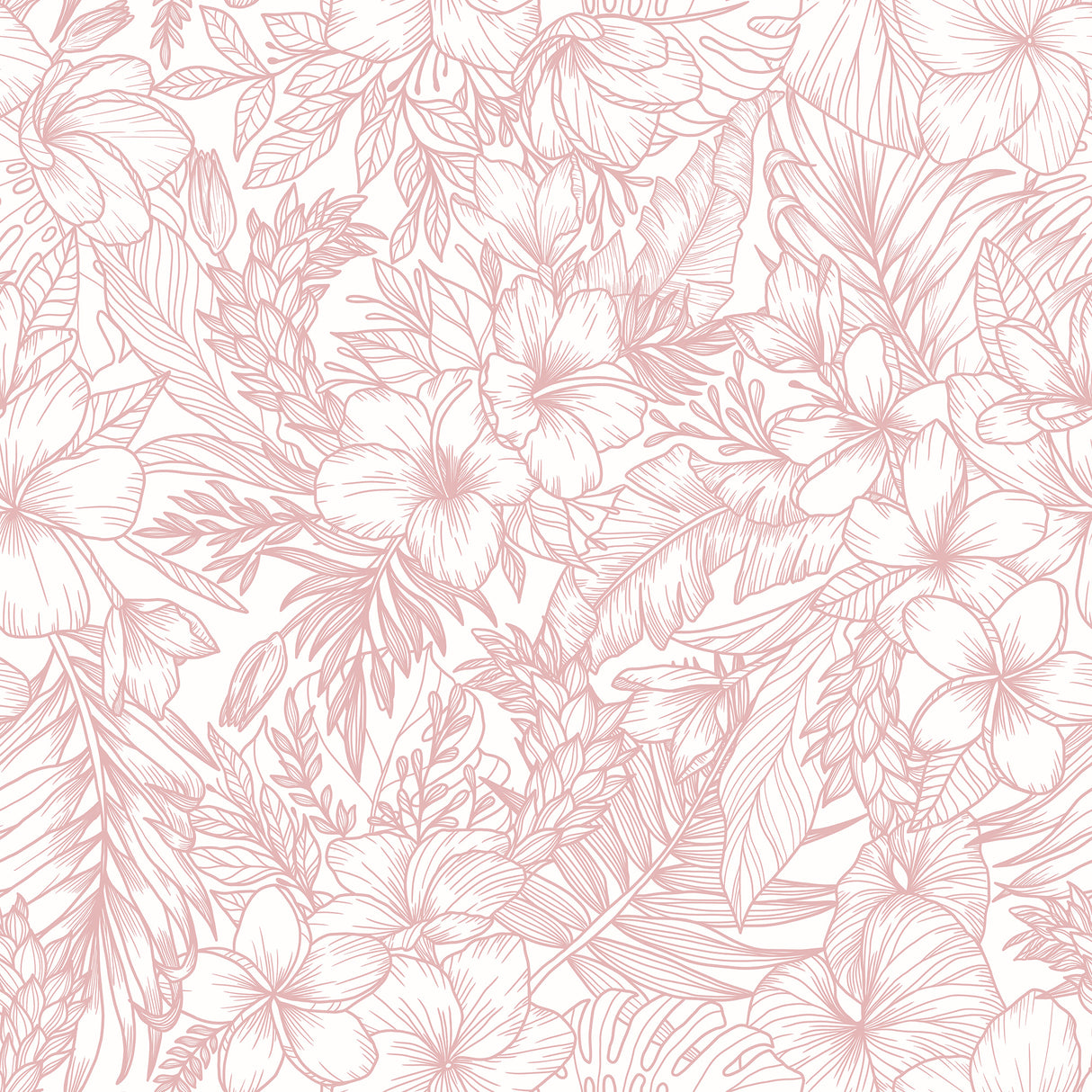Elysian Hand-Drawn Tropical Wallpaper