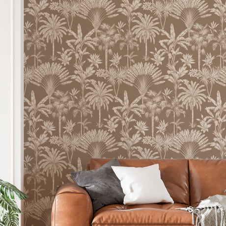 Tropical Foliage Wallpaper Vintage Tropical Palm Wallpaper