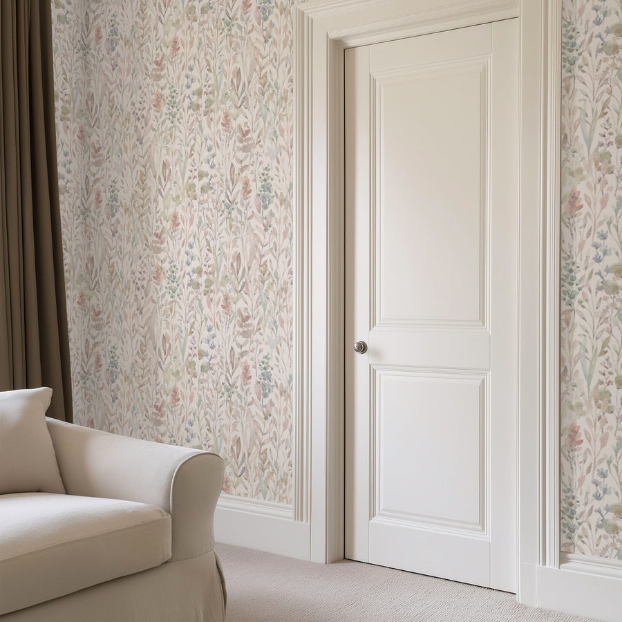 Floral Wallpaper Watercolor Flowers Peel and stick Wallpaper 
