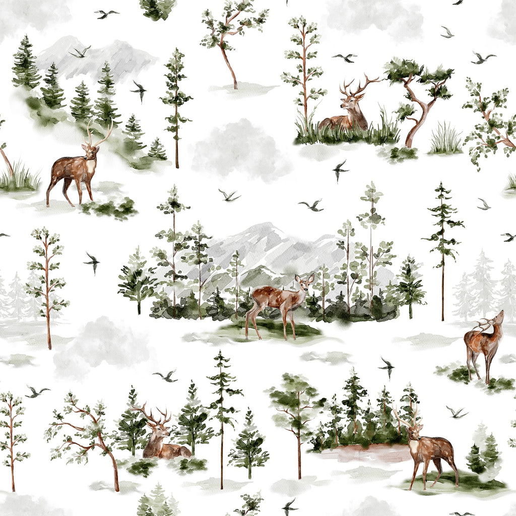 Forest Deer Wallpaper Mural image 2