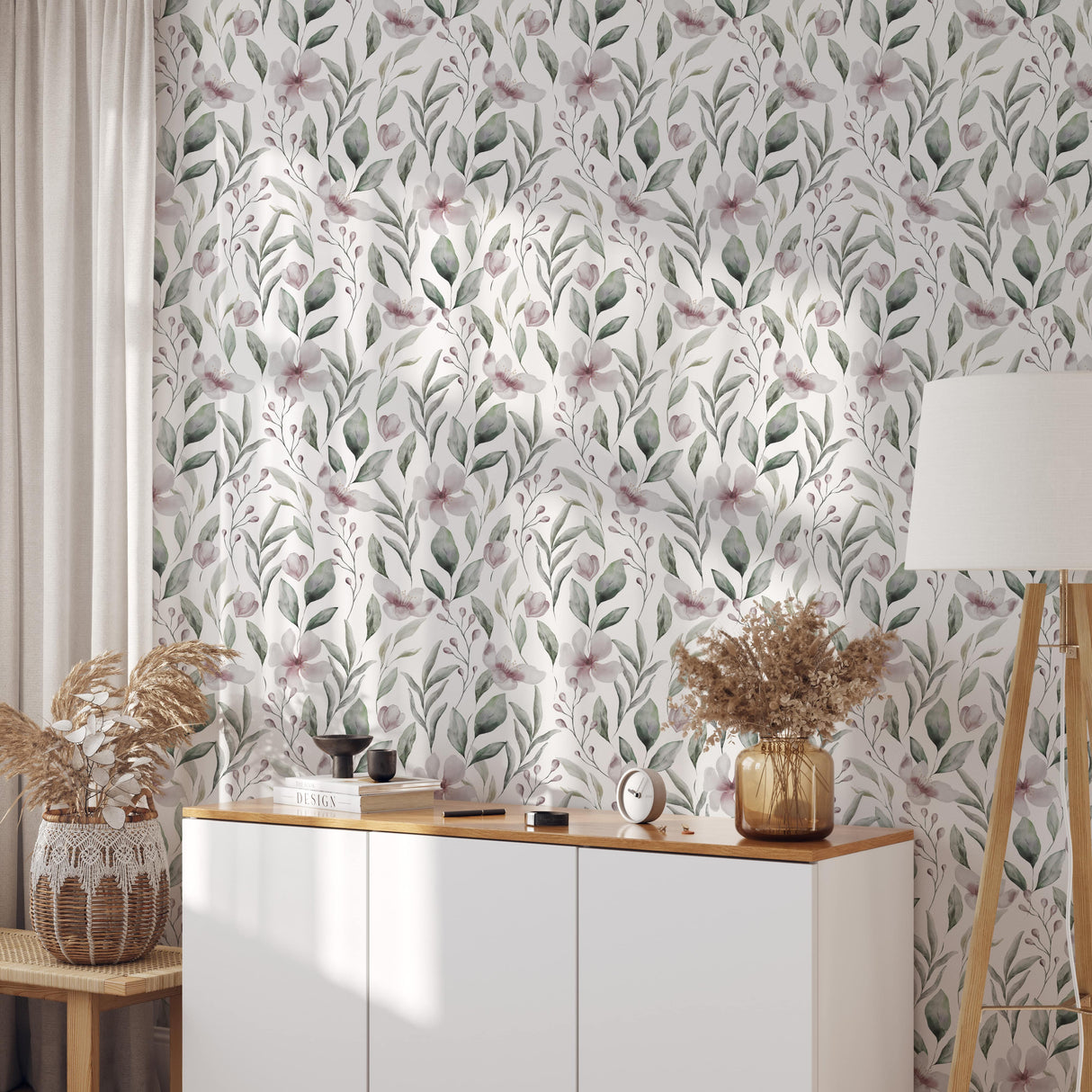 Botanical Wallpaper Peel and Stick Wall Mural image 3