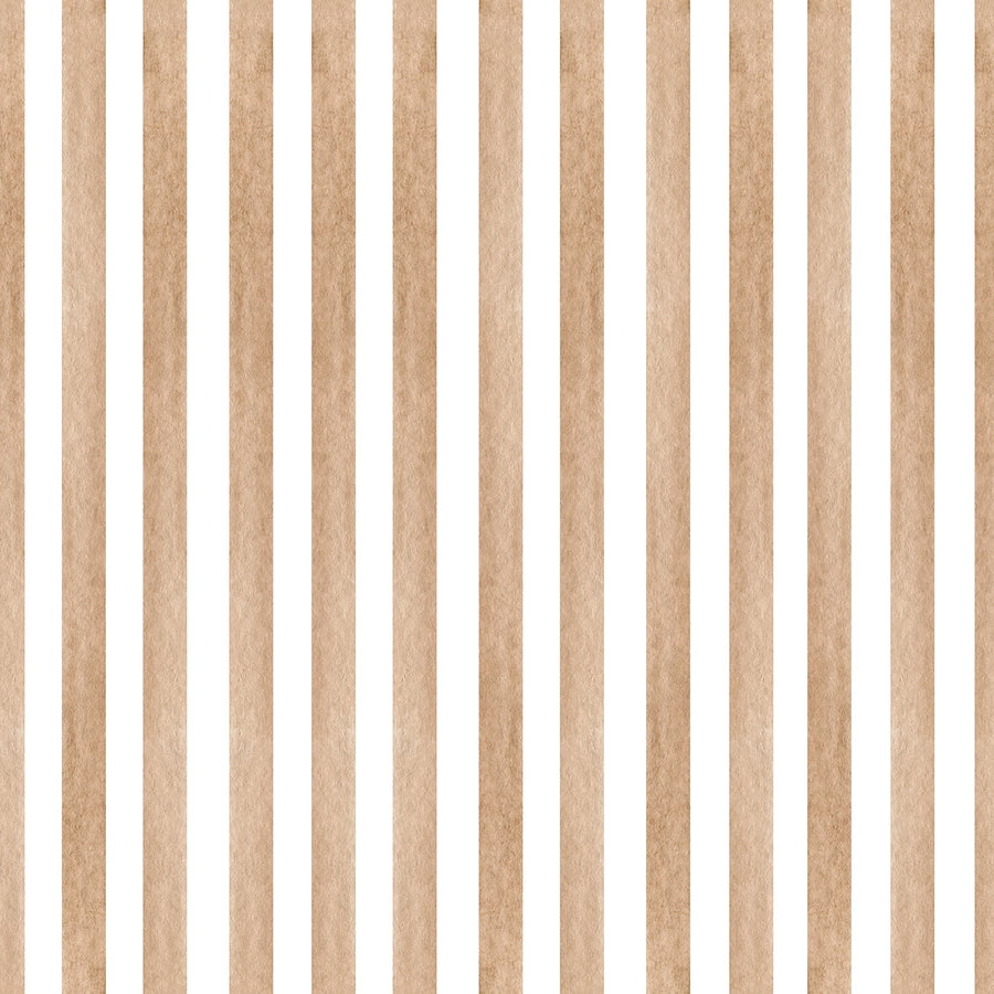 Artisan Brown Stripe Wallpaper - Neutral Tone Peel and Stick