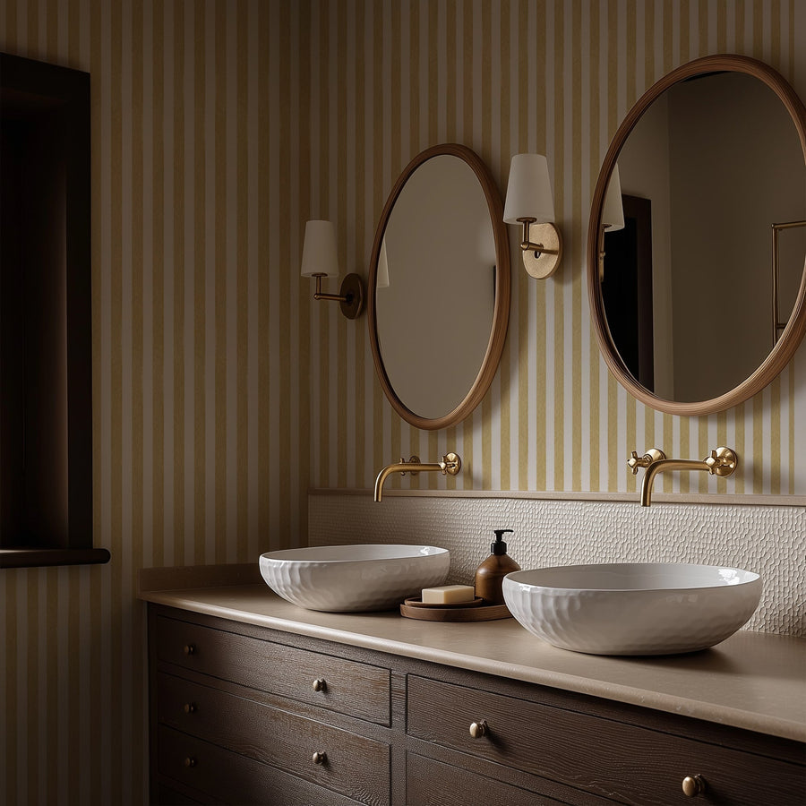 Radiant Yellow Stripe Removable Wallpaper