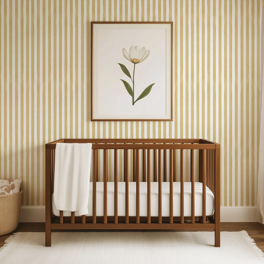 Radiant Yellow Stripe Removable Wallpaper