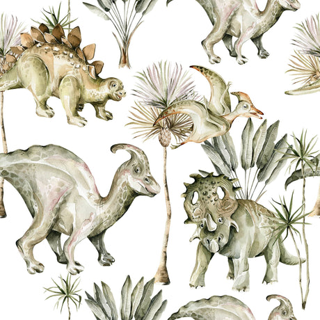 Cute Dinosaurs Nursery Wallpaper