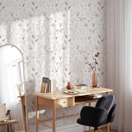 Ethereal Wildflower Wallpaper - Boho Wildflower Wallpaper