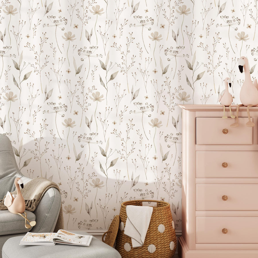 Ethereal Wildflower Wallpaper - Boho Wildflower Wallpaper