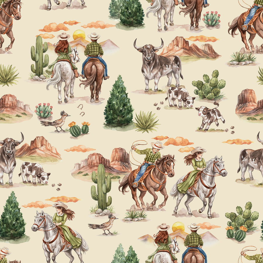 Western Cowboy & Cowgirl Wallpaper