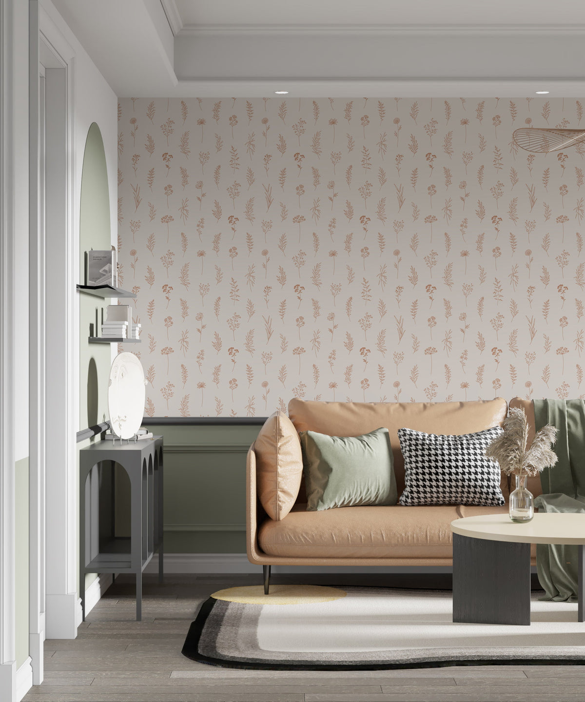 Wildflower Meadow Wallpaper | Minimalist Floral Design for Modern Interiors