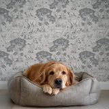 Woodland Animals Toile Wallpaper – Vintage Forest Wildlife Mural