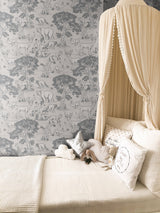Woodland Animals Toile Wallpaper – Vintage Forest Wildlife Mural