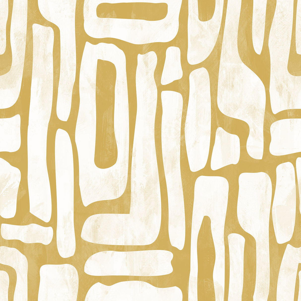 Yellow Geometric Wallpaper – Modern Abstract Pattern
