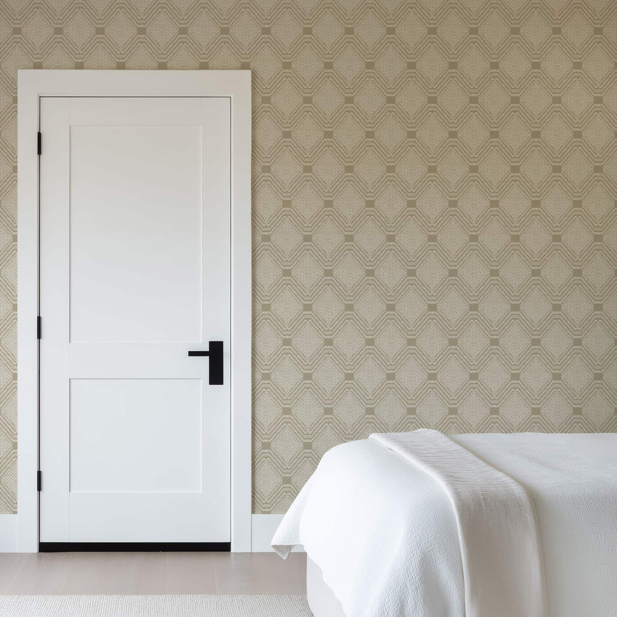 Boho Geometric Neutral Wallpaper - Textured Sand Pattern