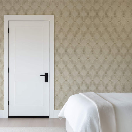 Boho Geometric Neutral Wallpaper - Textured Sand Pattern