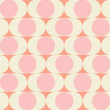 Mid Century Modern Wallpaper - Retro Pink and Peach Circles