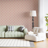 Mid Century Modern Wallpaper - Retro Pink and Peach Circles