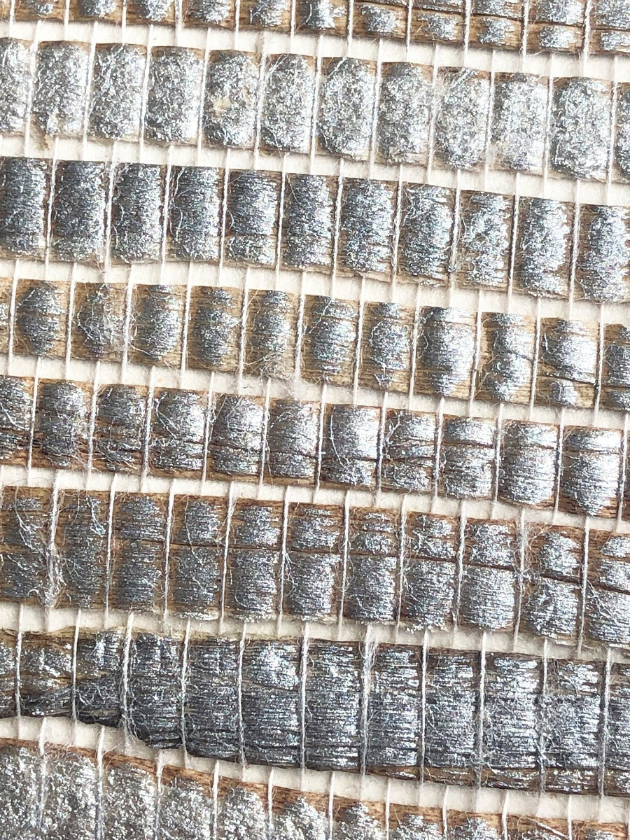 Close-up of woven material with a grid pattern