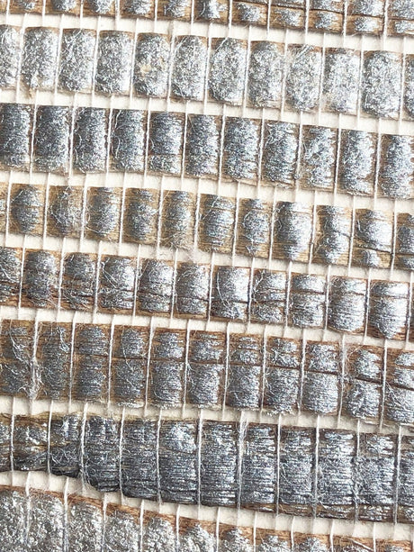 Close-up of woven material with a grid pattern