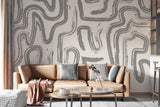 Modern Abstract Brushstroke Wallpaper – Neutral Artistic Wall Mural