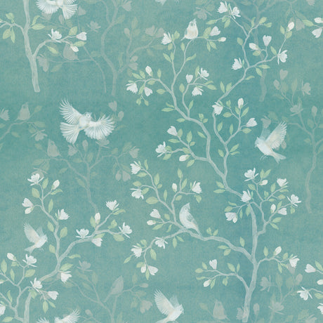 Chinoiserie Magnolia Bird Wallpaper Peel and Stick