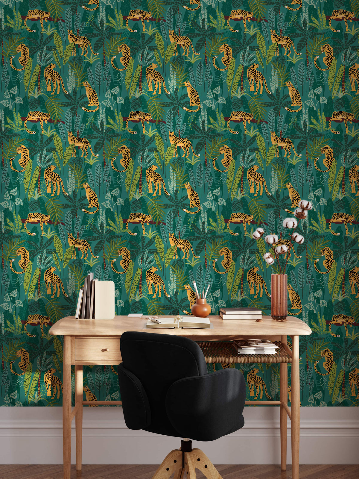 tropical animal print wallpaper