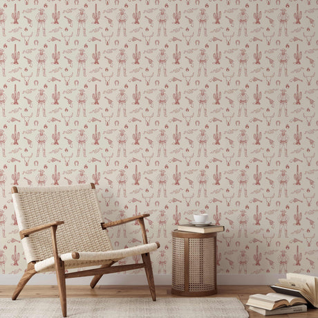 Wild West Cowboy Wallpaper - Cowboy Gun Peel and Stick Wallpaper