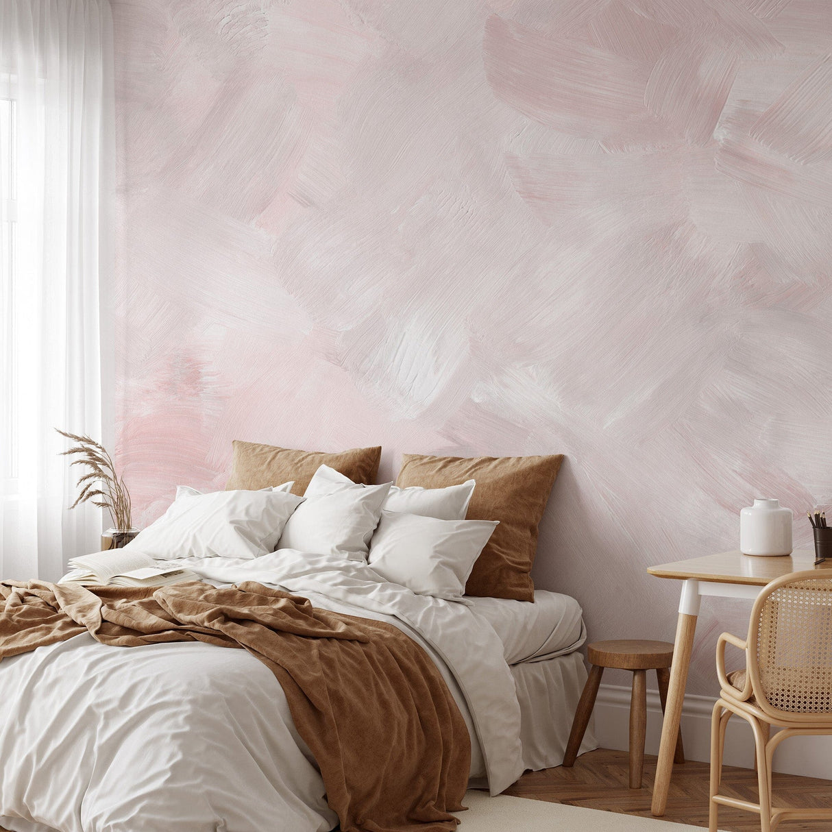 paint brush and wallpaper