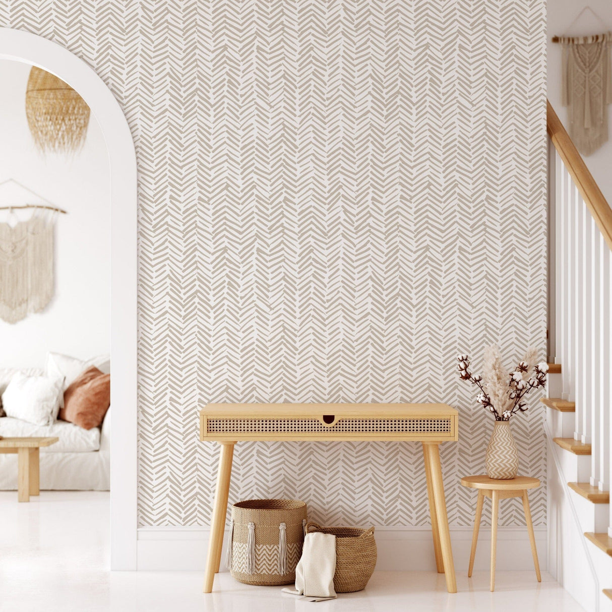 Terracotta Minimalist Wallpaper Removable Wallpaper EazzyWalls 