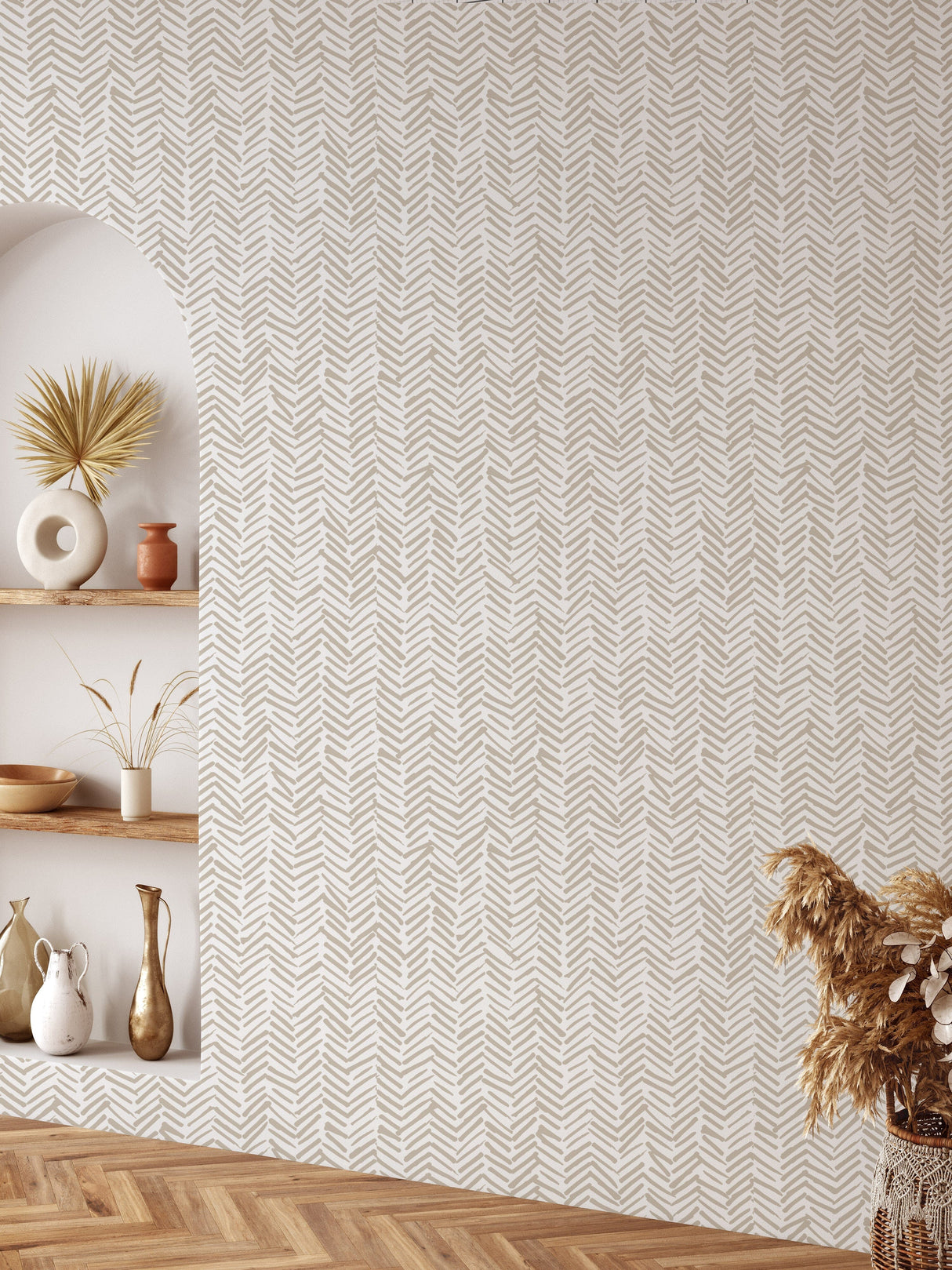 Terracotta Minimalist Wallpaper Removable Wallpaper EazzyWalls 