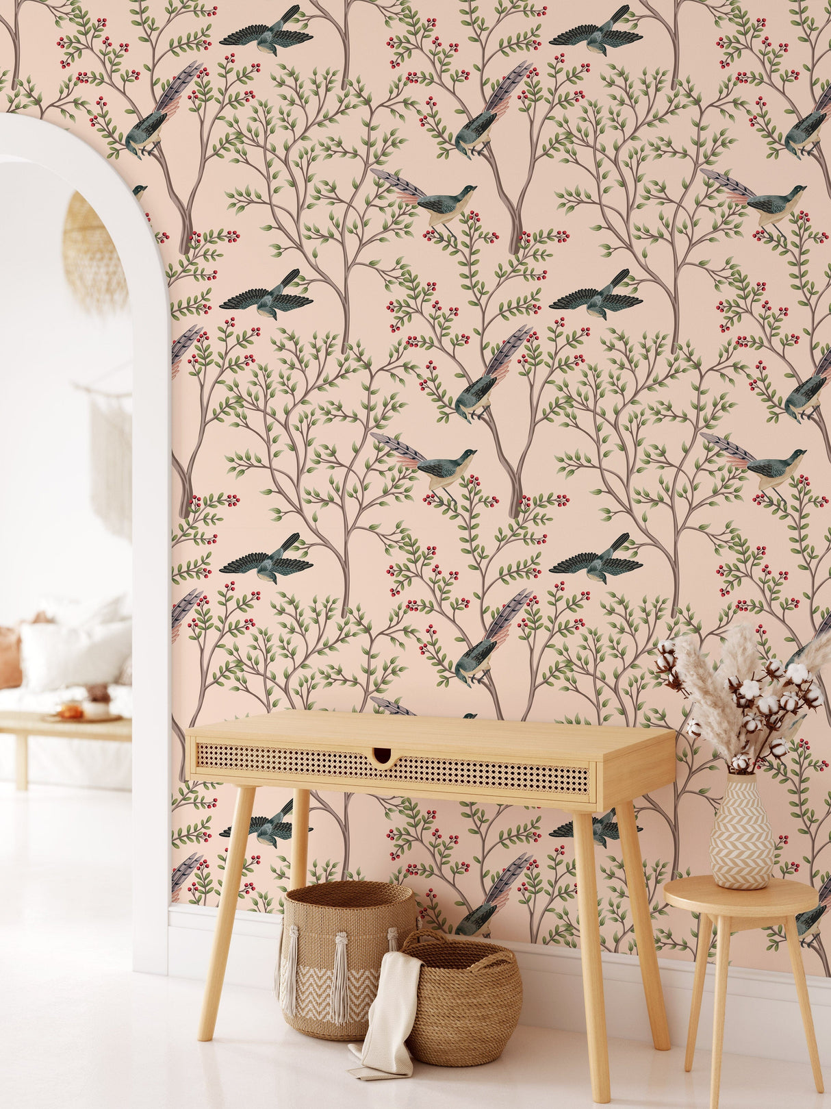 Vintage Chinoiserie Wallpaper Removable Wallpaper EazzyWalls 