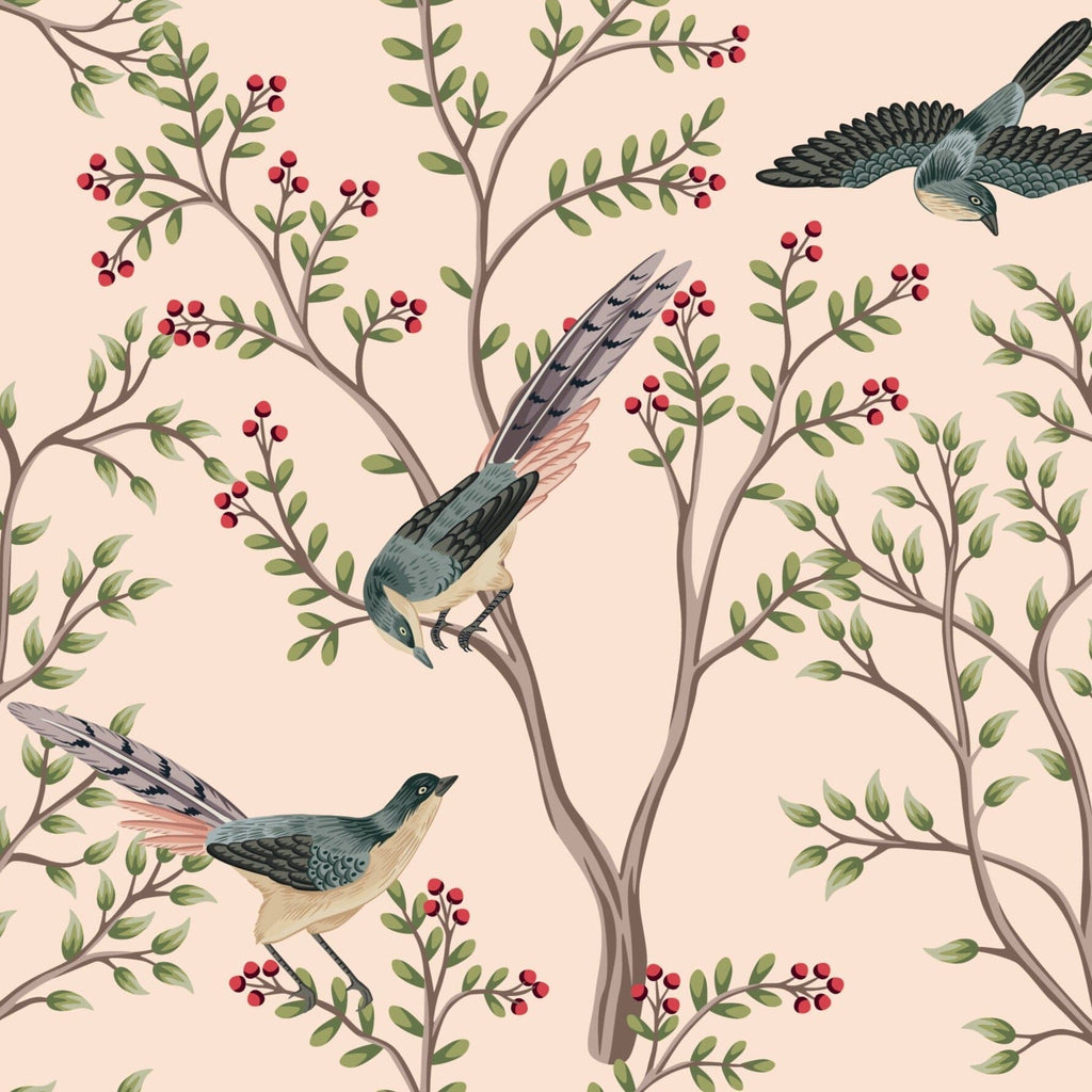Vintage Chinoiserie Wallpaper Removable Wallpaper EazzyWalls Sample: 6''W x 9''H Smooth Vinyl 