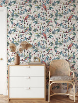 Wild berries and Birds Wallpaper Removable Wallpaper EazzyWalls 