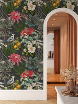 Colorful Botanical Garden Wallpaper Removable Wallpaper EazzyWalls 