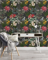 Colorful Botanical Garden Wallpaper Removable Wallpaper EazzyWalls 