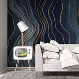 Navy Blue Pattern Removable Wallpaper Removable Wallpaper EazzyWalls 