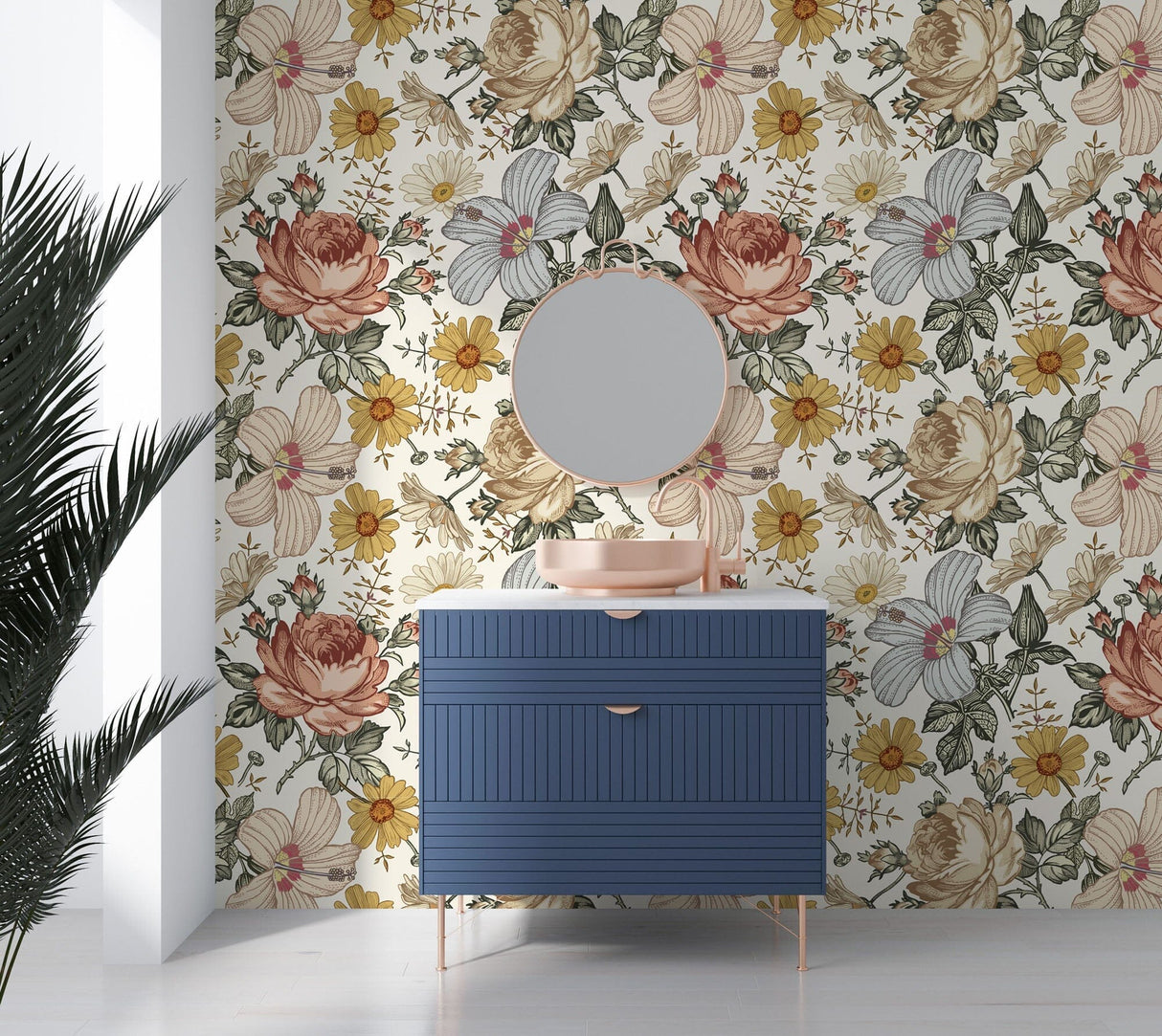 Chamomile Flowers Bouquet Wallpaper Removable Wallpaper EazzyWalls 