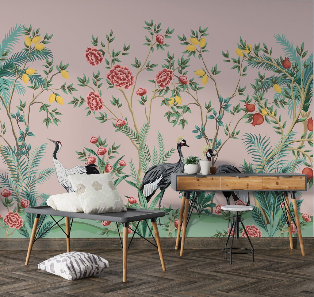 Japanese Chinoiserie Wallpaper Removable Wallpaper EazzyWalls 