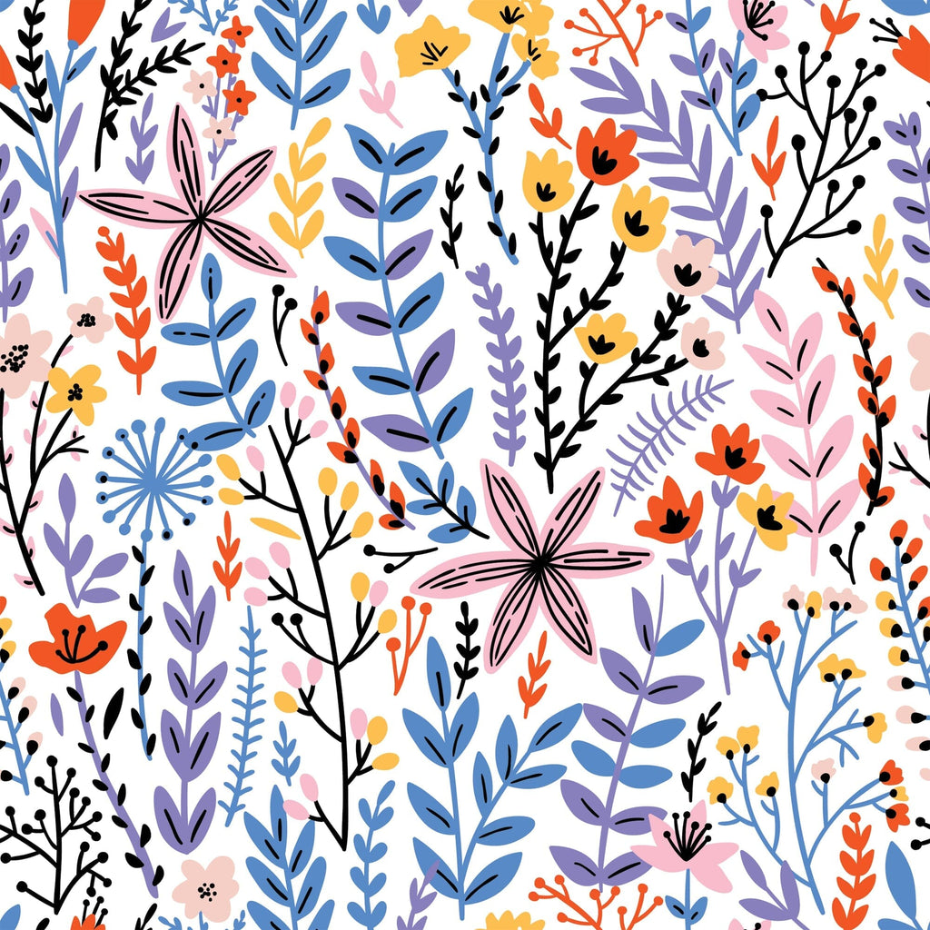 Colorful Floral Mural Wallpaper image 2