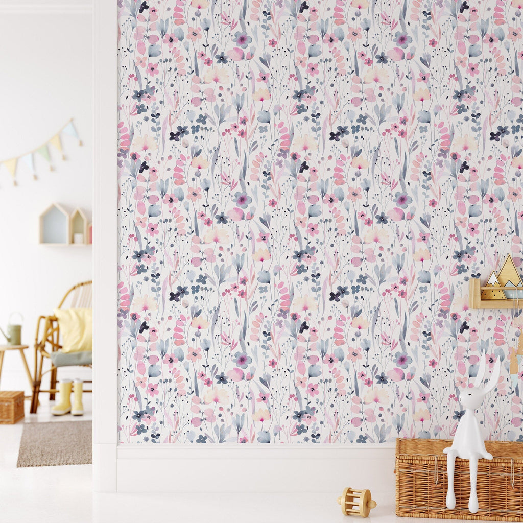 Wildflower Wallpaper Removable Peel and Stick Wallpaper EazzyWalls 