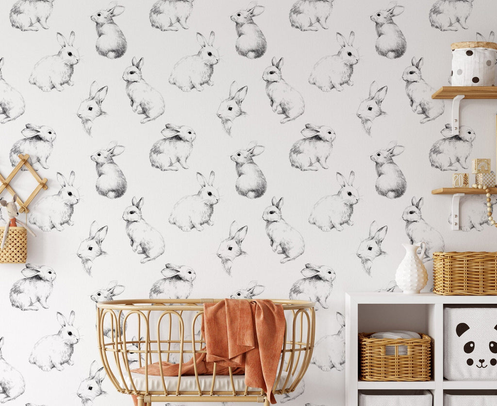 Bunny Nursery Wallpaper Removable Wallpaper EazzyWalls 