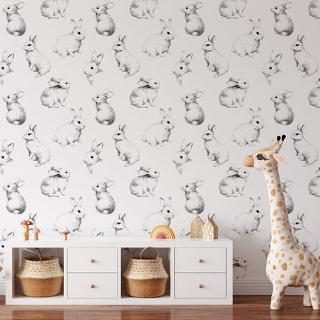 Bunny Nursery Wallpaper Removable Wallpaper EazzyWalls 