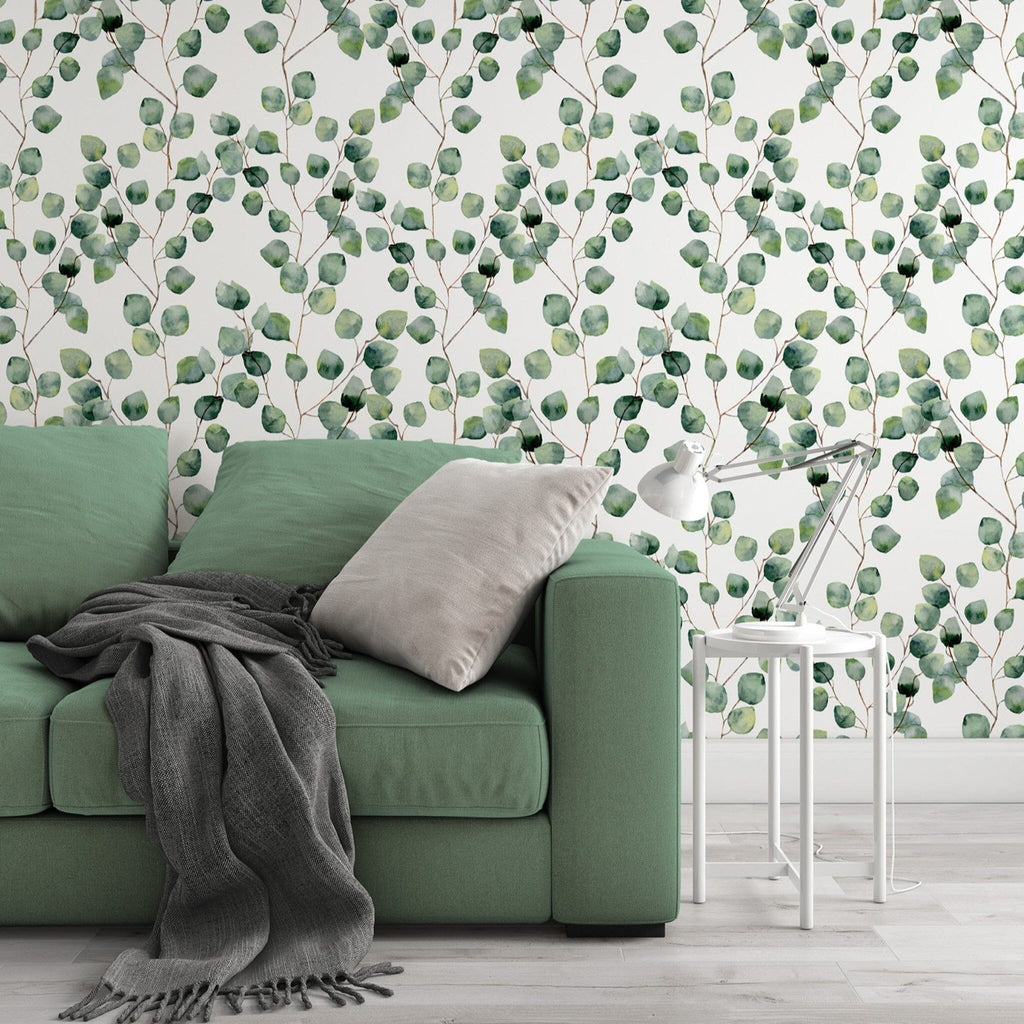 Eucalyptus Wallpaper - Removable Wallpaper - Self Adhesive Wall Paper image 1
