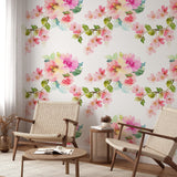 Delicate watercolor spring flowers wallpaper mural Removable Wallpaper EazzyWalls 